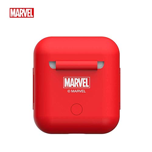 TinPlanet Marvel Avengers Series Protective Silicone Case Compatible with Apple Airpods 1 & AirPods 2 [Front LED Not Visible], Iron Man (Red)