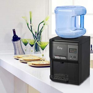 Amay Countertop Hot and Cold Water Cooler Dispenser, 3 to 5 Gallons, Child Safety Lock, with Energy Saving Switch