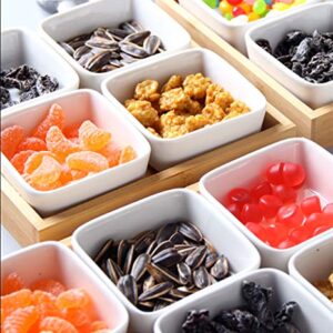 Lawei 12 Packs Ceramic Dip Bowls Set - 3 oz Condiments Server Dishes Mini Bowls Soy Sauce Dish for Sauce, Vinegar, Ketchup, BBQ and Party Dinner