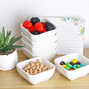 Lawei 12 Packs Ceramic Dip Bowls Set - 3 oz Condiments Server Dishes Mini Bowls Soy Sauce Dish for Sauce, Vinegar, Ketchup, BBQ and Party Dinner