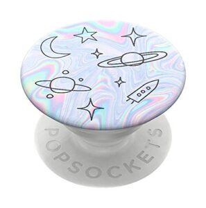 popsockets popgrip - expanding stand and grip with swappable top - space doodle