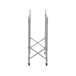 Household Essentials 3307-1 Folding Double Garment Rack with Wheels | Hang and Dry Clothes, Silver