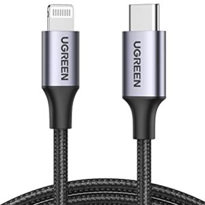 UGREEN USB C to Lightning Cable 6FT - MFi Certification Lightning Cable Compatible with iPhone 14/14 Pro/14 Pro Max, iPhone 13/12/11/X/XR/XS/8 Series, iPad 9, AirPods Pro, and More