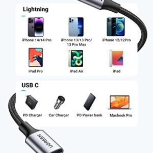 UGREEN USB C to Lightning Cable 6FT - MFi Certification Lightning Cable Compatible with iPhone 14/14 Pro/14 Pro Max, iPhone 13/12/11/X/XR/XS/8 Series, iPad 9, AirPods Pro, and More