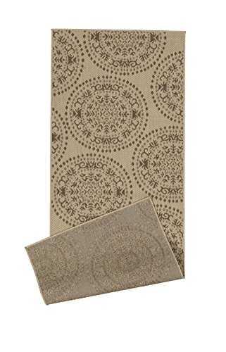 Silk Road Concepts Collection Rugs, 2'7" x 7', Beige Medallion