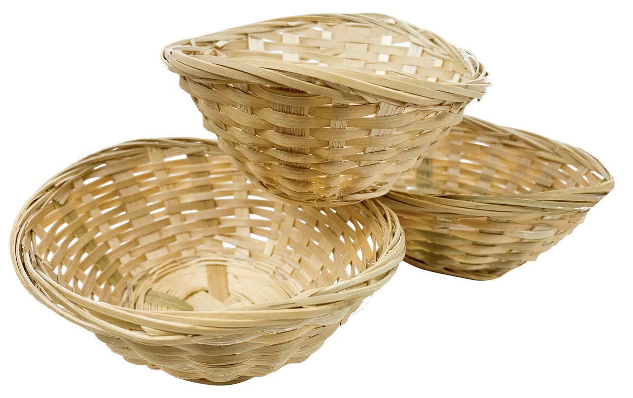 Bonka Bird Toys 3142 Pk3 Small Bamboo Basket Nests