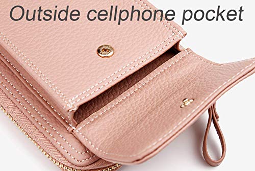 Women Crossbody Cell Phone Bag Small Shoulder Purse Leather Travel RFID Card Slots Wallet Case Handbag Phone Pocket Baggap Clutch for iPhone 11 Se 2020 11 Pro Xr X Xs Max 8/7/6 Plus Samsung