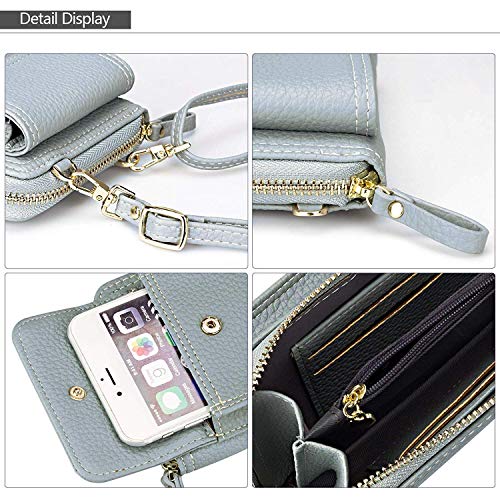 Women Crossbody Cell Phone Bag Small Shoulder Purse Leather Travel RFID Card Slots Wallet Case Handbag Phone Pocket Baggap Clutch for iPhone 11 Se 2020 11 Pro Xr X Xs Max 8/7/6 Plus Samsung