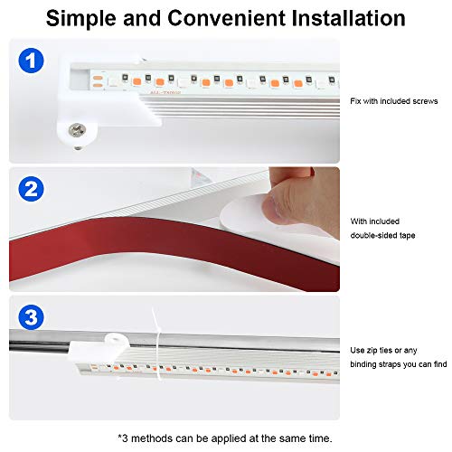 Mosthink LED Grow Light for Indoor Plants, 20W Grow Light Strips with Auto On/Off Timer, 48 LEDs /4 Dimmable Levels, Plant Light Bars for Succulents, Seedlings,Indoor Greenhouse,Plant Shelf