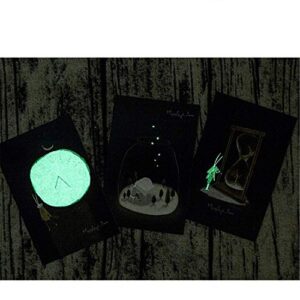 ZHU YU CHUN 30pcs Vintage Luminous Postcard Glow in The Dark Moon Light Greeting Post Card Novelty Xmas Greeting Cards Gift (Moonlight)