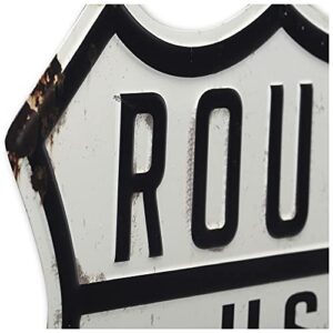 Open Road Brands US Route 66 Highway Embossed Metal Sign - Route 66 Wall Art for Garage, Man Cave or Workshop