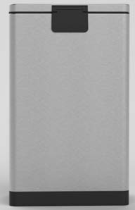 Innovaze 10.6 Gal./40 Liter Stainless Steel Rectangular Step-on Trash Can for Kitchen