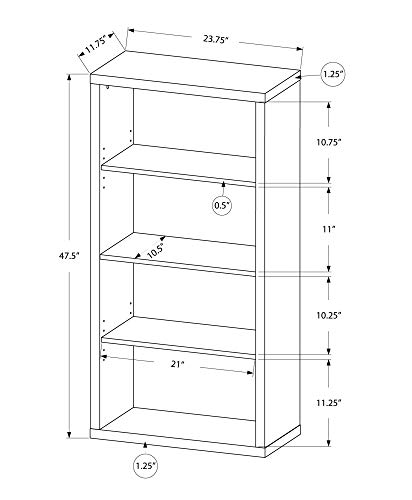 Monarch Specialties Bookcase, Black