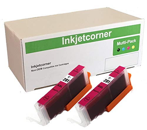 Inkjetcorner Compatible Ink Cartridge Replacement for CLI-281M CLI 281 XXL for use with TR8622 TR8620A TR8620 TR8520 TS6320 TS8320 TR7520 TS702 TS9120 TS8220 (Magenta, 2-Pack)