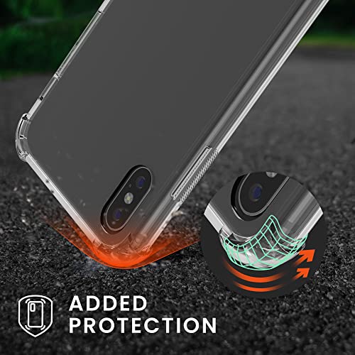 kwmobile Crossbody Case Compatible with Apple iPhone Xs Case - Clear TPU Phone Cover w/Lanyard Cord Strap - Black/Transparent