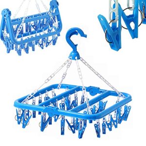 foldable 32 clips laundry hanger clothes drip drying rack clothesline hanging rack