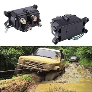 ALAVENTE Solenoid Relay Contactor Electric Winch 12V 250A Rocker Switch Thumb for Jeep UTV Pickup Truck 4x4, ATV Winch Solenoid Relay Contactor Switch