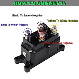 ALAVENTE Solenoid Relay Contactor Electric Winch 12V 250A Rocker Switch Thumb for Jeep UTV Pickup Truck 4x4, ATV Winch Solenoid Relay Contactor Switch