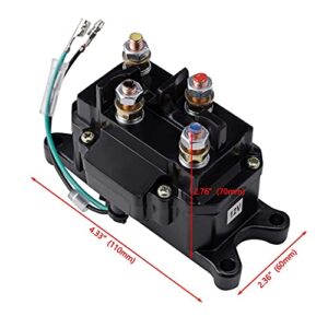 ALAVENTE Solenoid Relay Contactor Electric Winch 12V 250A Rocker Switch Thumb for Jeep UTV Pickup Truck 4x4, ATV Winch Solenoid Relay Contactor Switch