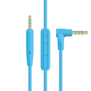 learsoon replacement qc25 audio cable with inline mic remote volume control compatible with bose quietcomfort25 qc25 soundtrue headphones for ios android system (blue)