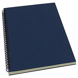 yuree spiral notebook/spiral journal lined, b5 hard kraft cover wire bound notebook ruled, 70 sheets (140 pages), 10.5" x 7.3", blue