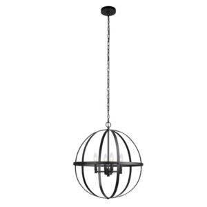 globe electric 65295 juliette 4-light chandelier, dark bronze
