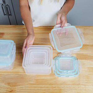 Vallo Plastic Food Containers with Lids for Food Storage - Safe for Dishwasher, Microwave, and Freezer - BPA Free, Perfect for Meal Prep & Freezer [24 pc set]