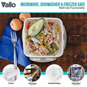 Vallo Plastic Food Containers with Lids for Food Storage - Safe for Dishwasher, Microwave, and Freezer - BPA Free, Perfect for Meal Prep & Freezer [24 pc set]