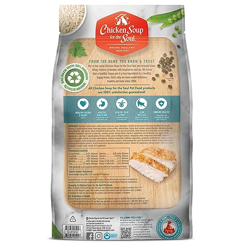 Chicken Soup for the Soul Pet Food - Adult Cat Food, Chicken & Brown Rice Recipe, 13.5 lb. Bag | Soy, Corn & Wheat Free, No Artificial Flavors or Preservatives