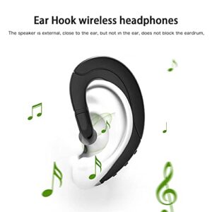 AOCOAKW Ear Hook Bluetooth Headset V5.0 with Mic, Lightweight Painless Singel Ear Wireless Earphones 5 Hrs Playtime for Android Phones/iPhone X/8/7/6, Non Bone Conduction Headphone with Ear Plug