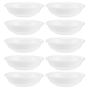 tofficu 10pcs sauce dishes round seasoning dishes plastic sushi dipping bowl saucers bowl mini appetizer plates(2.8×2.8×0.9in)