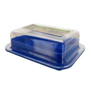 handy housewares large double-wide two-stick butter serving storage dish with lid - random color (1)