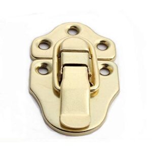 Lheng Metal Table Locks Dining Training Table Buckles Connectors Table Leaf Hardware Accessories Iron Gold Plating 6Pcs