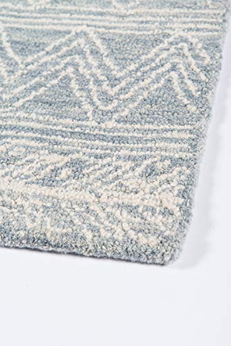 Momeni Mallorca Light Blue Area Rug Area Rug, 2' x 3' Sized Rug for Entry Way, Bathroom, and Kitchen