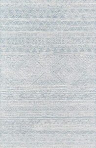 momeni mallorca light blue area rug area rug, 2' x 3' sized rug for entry way, bathroom, and kitchen