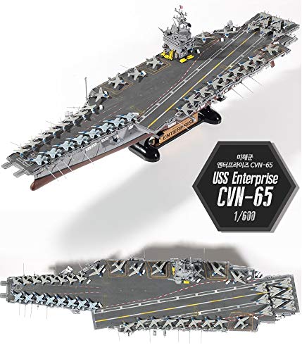 Academy USS Enterprise CVN-65 Aircraft Carrier Plastic Model Kits 1/600 Scale