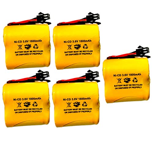 (5 Pack) OSA269 NIC1671 3.6v 1800mah Ni-CD Battery Pack for exit Sign Emergency Light Lithonia Unitech SC1800mAh 3.6V ELB-B002 ELBB002 745975931774 LITELBB002