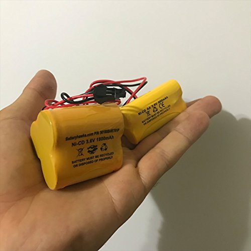 (5 Pack) OSA269 NIC1671 3.6v 1800mah Ni-CD Battery Pack for exit Sign Emergency Light Lithonia Unitech SC1800mAh 3.6V ELB-B002 ELBB002 745975931774 LITELBB002