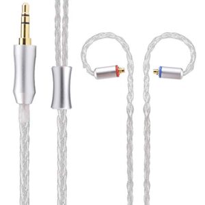 8 core mmcx cable, upgrade silver plated audio cable, mmcx interface replacement cable for shure se215 se315 se846 se535 se425 lz a4 a5 ue900 earphones