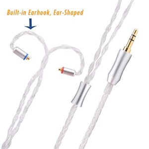 8 Core MMCX Cable, Upgrade Silver Plated Audio Cable, MMCX Interface Replacement Cable for Shure SE215 SE315 SE846 SE535 SE425 LZ A4 A5 UE900 Earphones