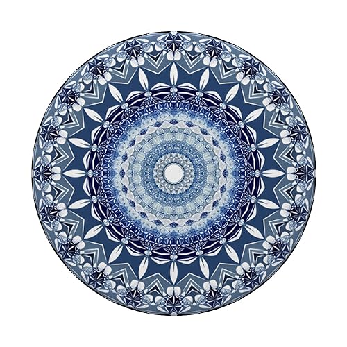 Mandala Blue beautiful Pattern PopSockets PopGrip: Swappable Grip for Phones & Tablets PopSockets Standard PopGrip