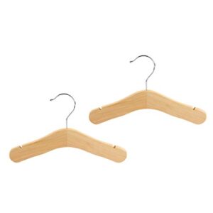 Gazechimp 2 Pieces Wooden Clothes Hangers Baby Children Kids Hanger