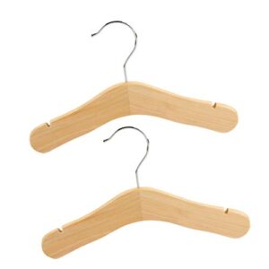 Gazechimp 2 Pieces Wooden Clothes Hangers Baby Children Kids Hanger