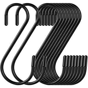 30 pack s hooks,3.54 in matte black heavy duty metal s hooks can with stand up to 33 pounds,for kitchen,office,garden or outdoor,s hooks for hanging plants,clothes,pots pans,cups,bags, jewelry,towels