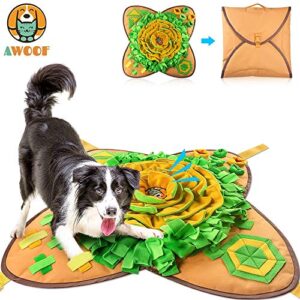 AWOOF Snuffle Mat Pet Dog Feeding Mat, Durable Interactive Dog Puzzle Toys Encourages Natural Foraging Skills