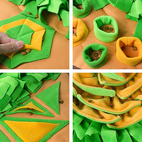 AWOOF Snuffle Mat Pet Dog Feeding Mat, Durable Interactive Dog Puzzle Toys Encourages Natural Foraging Skills