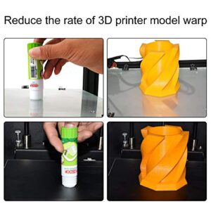 ACEIRMC 3D Printer Glue Stick for Hot Bed Print Filament PLA ABS PET PETG Washable Anti-Tilt Non-Toxic - 21g(Pack of 3)