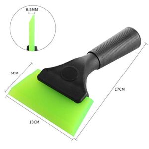 GISSVOGEEK 5 Inch Shower Squeegee, Window Tint Squeegee for Car, RV, Windshield, Shower, Bathroom, Classroom, Glass, Mirror, 1 Non-Slip Rubber Squeegee+1 Spare Water Blade