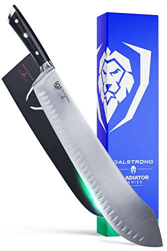 Dalstrong Bull Nose Butcher Knife - 14 inch - Gladiator Series Elite - High Carbon Premium German Steel - Black G10 Handle - Meat BBQ Knife - Sheath Included - NSF Certified