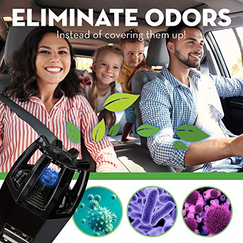 [UPGRADED] Car Air Purifier For That New Car Smell | One Year Warranty With Every Plug In Air Purifier | Car Deodorizer & Air Ionizer | Smoke Smell Eliminator Air Purifier For Car